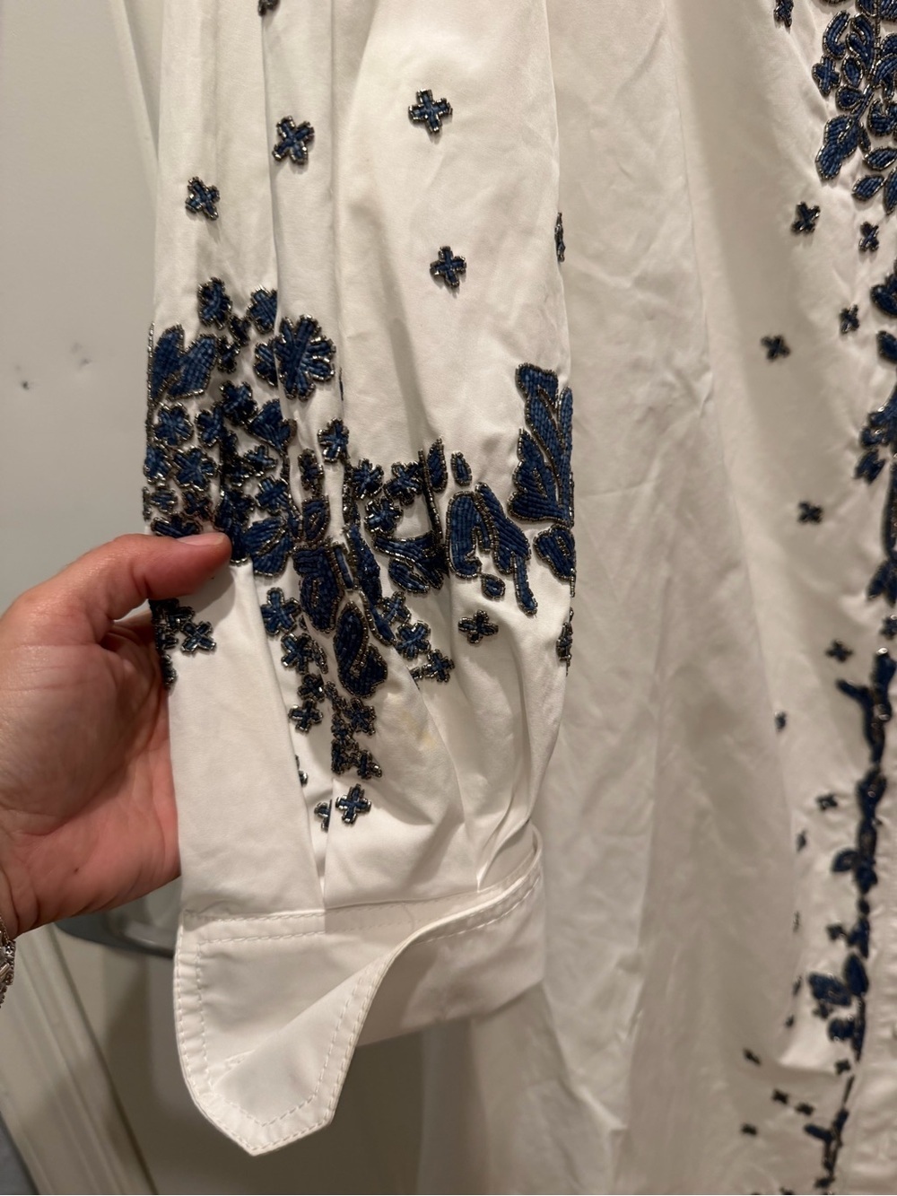 Valentino Garavani embroidered compact poplin dress sz 40 - Picture 7 of 9